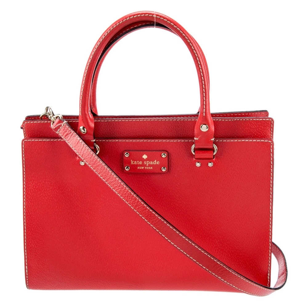 Kate Spade Wellesley Durham Red Pebble Leather Satchel